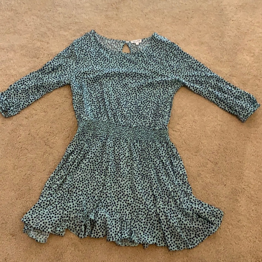 Kid's polka dot blue dress, size 12.